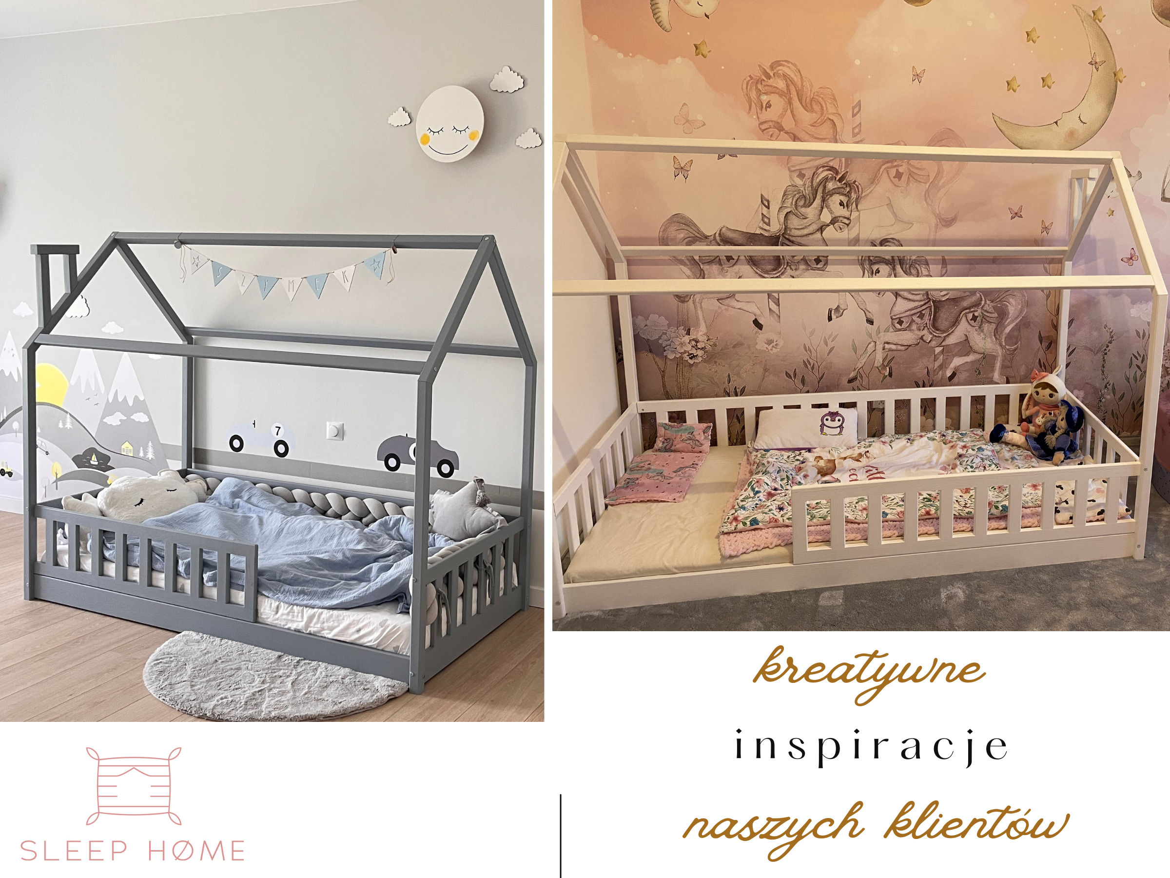 Inspiracja_pokoju_dziecka_łóżka_dziecięce_RYŚ_PLUS Inspiracje łóżek dla dzieci - piękne i designerskie łóżka dla dzieci w kształcie domku.