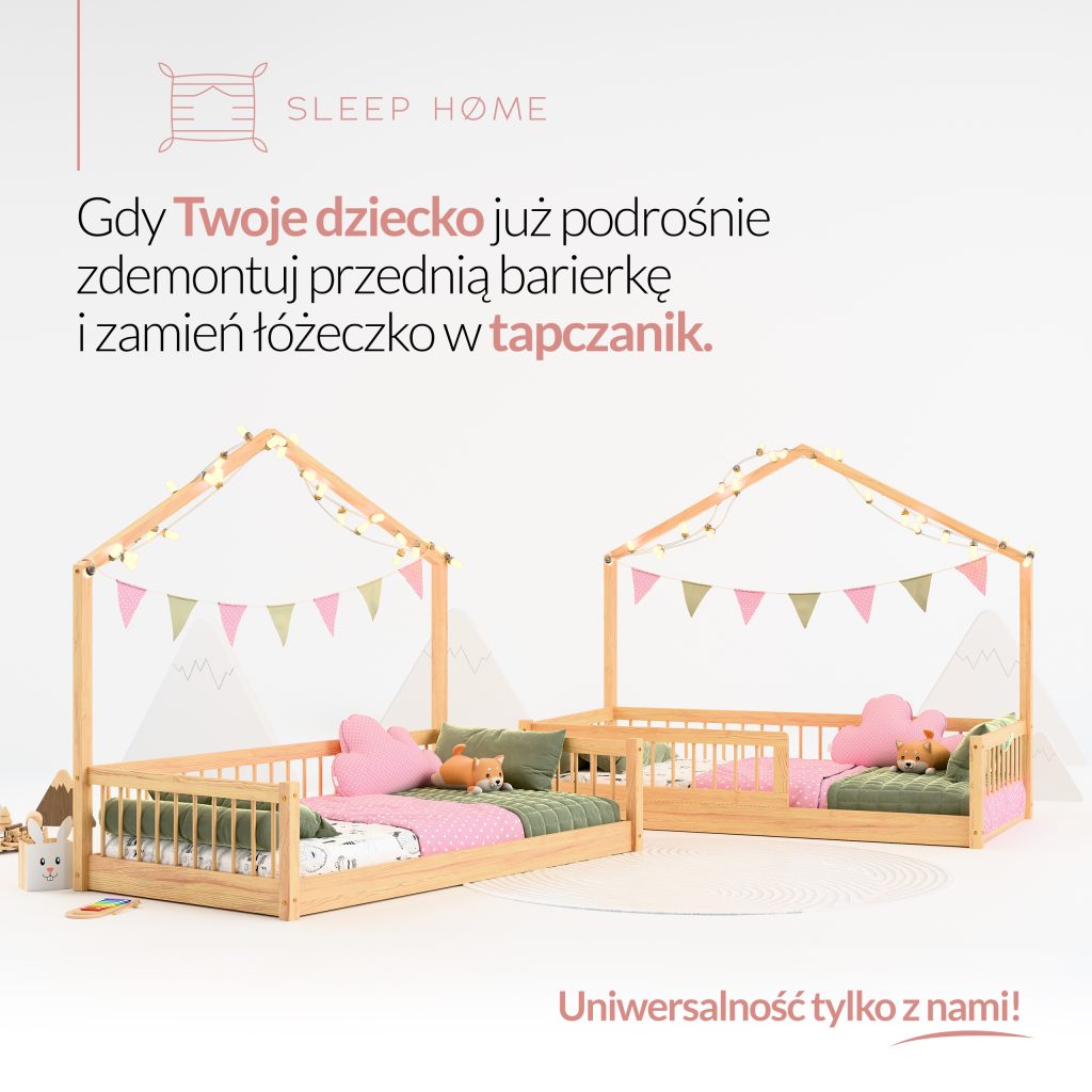 Łóżka domki dla dzieci z drewna, łóżko niskie podłogowe dla dwu i trzy latki, łóżeczka dziecięce z drewna.